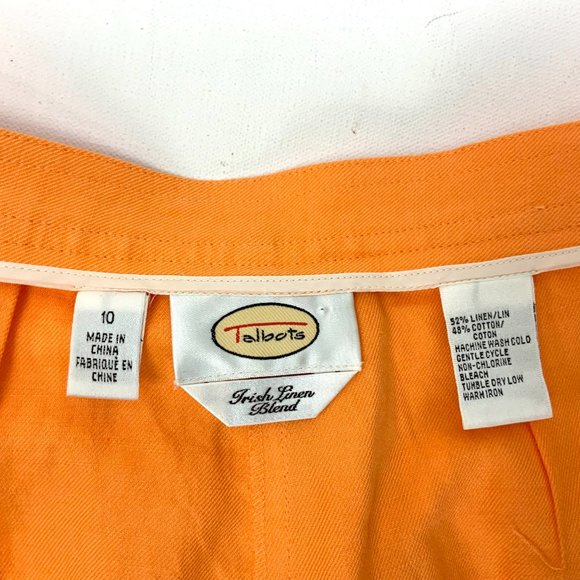 Talbots High Waisted Tapered Leg Irish Linen Pants Sz 10 - Picture 2 of 16